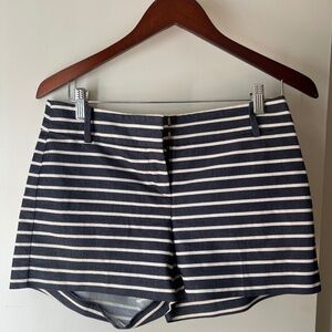 Ann Taylor Loft navy / white striped shorts